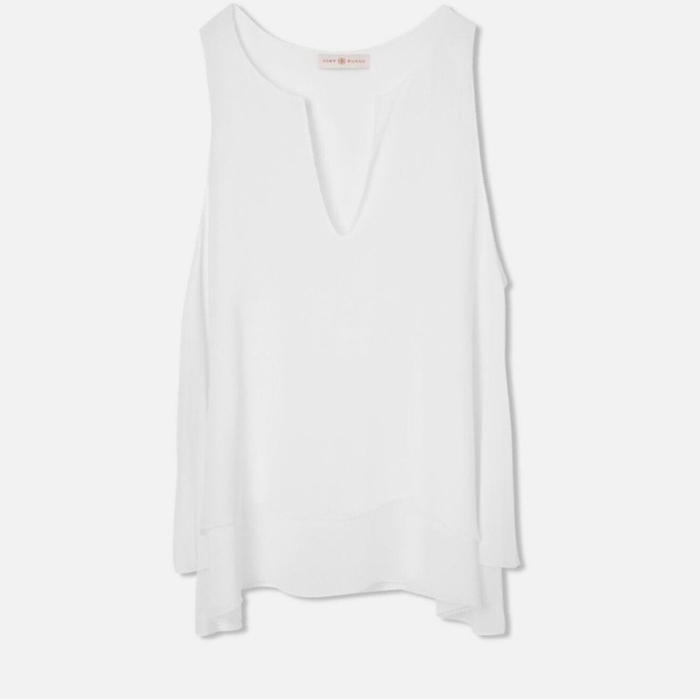 Tory Burch Alexandra Shell White Tank